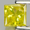 0.16 Ct. Good Color Square Princess Cut Natural Yellow Loose Diamond