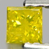 0.14 Ct. Good Color Square Princess Cut Natural Yellow Loose Diamond