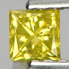 0.19 Ct. Good Color Square Princess Cut Natural Yellow Loose Diamond
