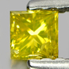 0.18 Ct. Square Princess Cut 3 x 3 x 2.3 Mm. Natural Yellow Loose Diamond