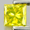 0.17 Ct. Good Color Square Princess Cut Natural Yellow Loose Diamond