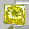 0.16 Ct. Lovely Square Princess Cut Natural Yellow Loose Diamond
