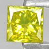 0.19 Ct. Good Color Square Princess Cut Natural Yellow Loose Diamond