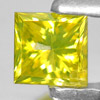 Yellow Loose Diamond 0.19 Ct. Square Princess Cut 3 x 3 x 2.3 Mm. Natural