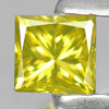 0.16 Ct. Lovely Square Princess Cut Natural Yellow Loose Diamond