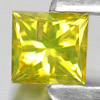 0.18 Ct. Blazing Square Princess Cut Natural Yellow Loose Diamond
