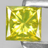 0.17 Ct. Sparkle Square Princess Cut Natural Yellow Loose Diamond