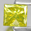 0.18 Ct. Dazzling Square Princess Cut Natural Yellow Loose Diamond