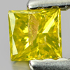0.17 Ct. Good Cutting Square Princess Cut Natural Yellow Loose Diamond