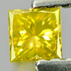 0.15 Ct. Good Cutting Square Princess Cut Natural Yellow Loose Diamond