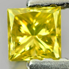 0.16 Ct. Good Cutting Square Princess Cut Natural Yellow Loose Diamond