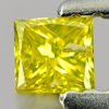 0.20 Ct. Good Cutting Square Princess Cut Natural Yellow Loose Diamond