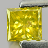 0.18 Ct. Good Cutting Square Princess Cut Natural Yellow Loose Diamond