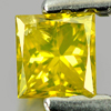 0.13 Ct. Good Cutting Square Princess Cut Natural Yellow Loose Diamond