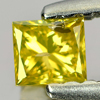 0.17 Ct. Good Cutting Square Princess Cut Natural Yellow Loose Diamond