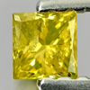 0.17 Ct. Good Cutting Square Princess Cut Natural Yellow Loose Diamond