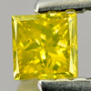 0.18 Ct. Good Cutting Square Princess Cut Natural Yellow Loose Diamond