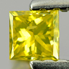 0.18 Ct. Good Cutting Square Princess Cut Natural Yellow Loose Diamond