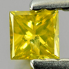0.12 Ct. Good Cutting Square Princess Cut Natural Yellow Loose Diamond