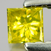 0.14 Ct. Good Cutting Square Princess Cut Natural Yellow Loose Diamond