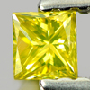 0.17 Ct. Good Cutting Square Princess Cut Natural Yellow Loose Diamond