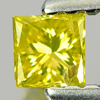 0.17 Ct. Good Cutting Square Princess Cut Natural Yellow Loose Diamond