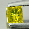 0.15 Ct. Dazzling Square Princess Cut Natural Yellow Loose Diamond