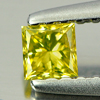 0.18 Ct. Alluring Square Princess Cut Natural Yellow Loose Diamond