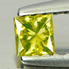 0.18 Ct. Dazzling Square Princess Cut Natural Yellow Loose Diamond
