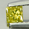 0.19 Ct. Good Cutting Square Princess Cut Natural Yellow Loose Diamond
