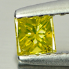 0.13 Ct. Lovely Square Princess Cut Natural Yellow Loose Diamond