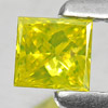 0.14 Ct. Nice Color Square Princess Cut Natural Yellow Loose Diamond Belgium