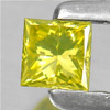 0.13 Ct. Nice Color Square Princess Cut Natural Yellow Loose Diamond Belgium