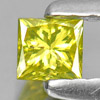 0.18 Ct. Nice Cutting Square Princess Cut Natural Yellow Loose Diamond