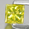 0.17 Ct. Nice Cutting Square Princess Cut Natural Yellow Loose Diamond