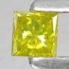 0.12 Ct. Good Cutting Square Princess Cut Natural Yellow Loose Diamond