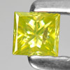 0.10 Ct. Good Cutting Square Princess Cut Natural Yellow Loose Diamond