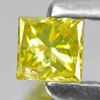 0.12 Ct. Good Cutting Square Princess Cut Natural Yellow Loose Diamond