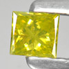 0.10 Ct. Good Cutting Square Princess Cut Natural Yellow Loose Diamond