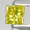 0.13 Ct. Good Cutting Square Princess Cut Natural Yellow Loose Diamond