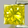 0.10 Ct. Good Cutting Square Princess Cut Natural Yellow Loose Diamond