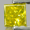 0.12 Ct. Good Cutting Square Princess Cut Natural Yellow Loose Diamond