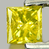 0.12 Ct. Good Cutting Square Princess Cut Natural Yellow Loose Diamond