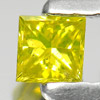 0.11 Ct. Good Color Square Princess Cut Natural Yellow Loose Diamond
