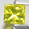 0.15 Ct. Good Color Square Princess Cut Natural Yellow Loose Diamond
