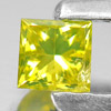 0.11 Ct. Good Color Square Princess Cut Natural Yellow Loose Diamond