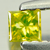 0.10 Ct. Good Cutting Square Princess Cut Natural Yellow Loose Diamond