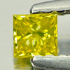 0.12 Ct. Good Cutting Square Princess Cut Natural Yellow Loose Diamond