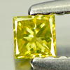 0.12 Ct. Good Cutting Square Princess Cut Natural Yellow Loose Diamond