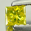 0.11 Ct. Good Cutting Square Princess Cut Natural Yellow Loose Diamond